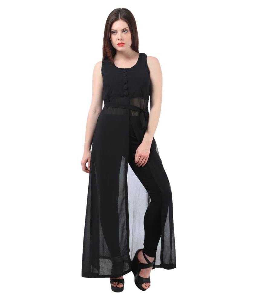     			KMB ROYAL Georgette Tunics - Black