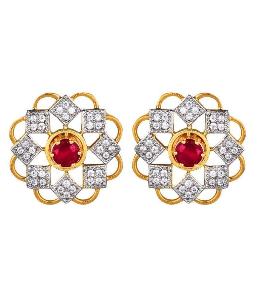 Navya Collections American Diamond Multicolour Stud Earrings Navya Collections American Diamond Multicolour Stud Earrings