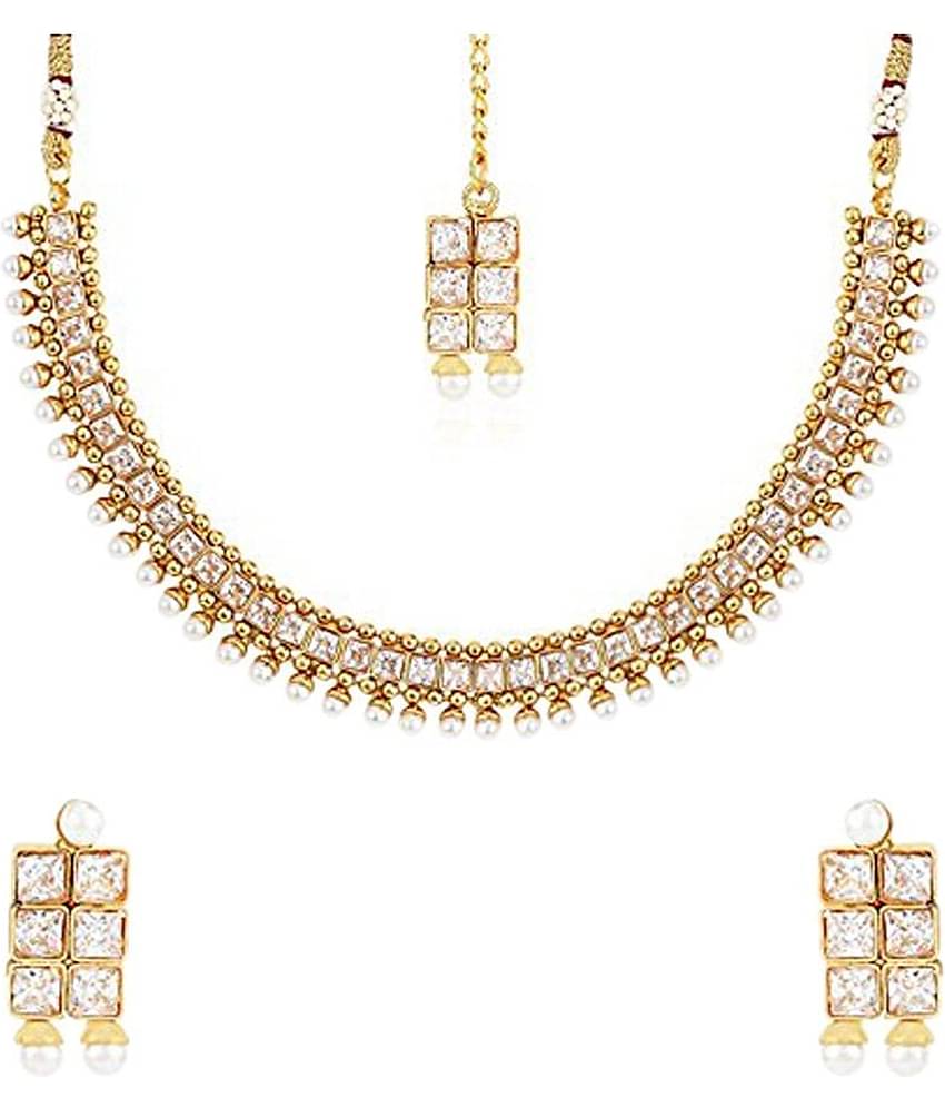 YouBella Golden Necklace Set