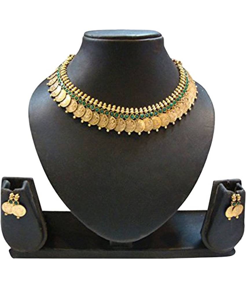 Youbella Golden Necklace Set