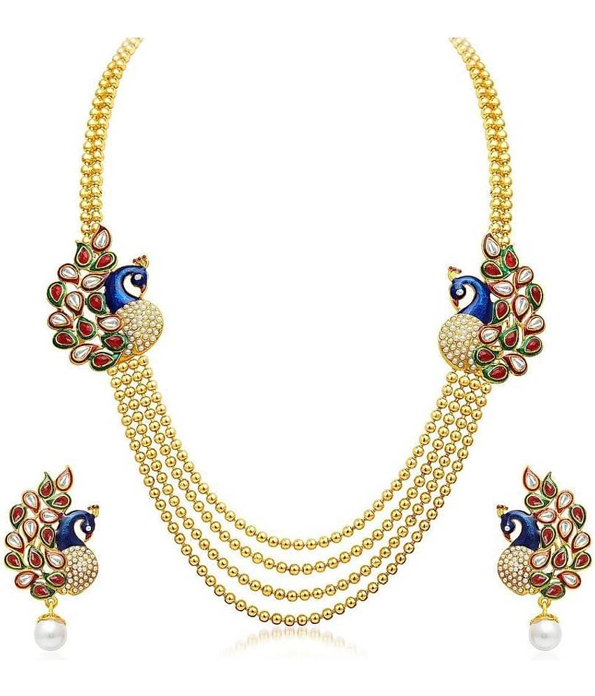 YOUBELLA Multi Color Alloy Necklace Set ( Pack of 1 )