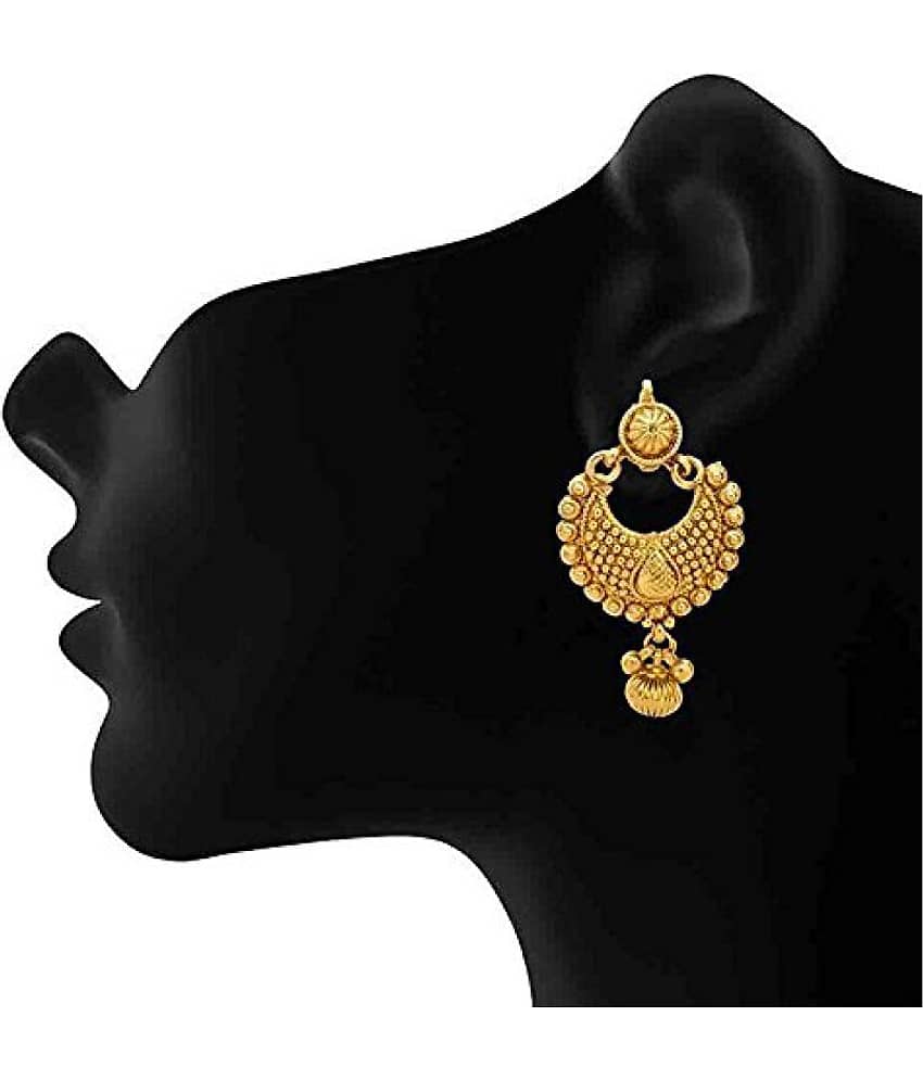 YOUBELLA Golden Danglers Earrings ( Pack of 1 ) - Earrings | Buy online on ZillyBuy