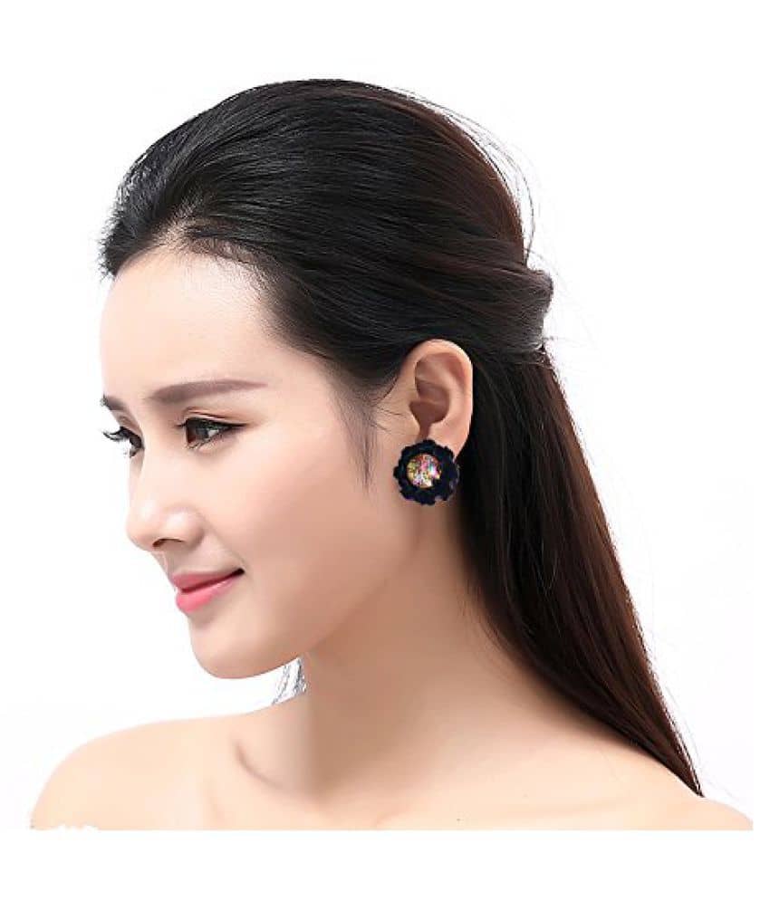 YOUBELLA Multi Color Stud Earrings ( Pack of 1 ) - Earrings | Buy online on ZillyBuy