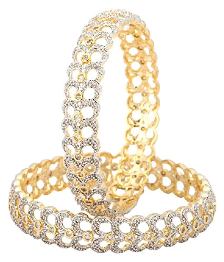     			YouBella Gold Plated Bangle Set of 2