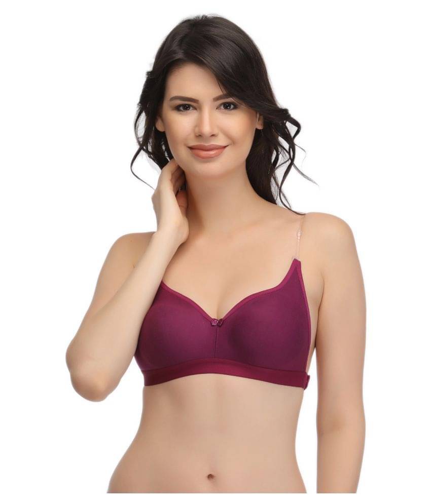 Clovia Cotton T-Shirt/ Seamless Bra     			Clovia Cotton T-Shirt/ Seamless Bra