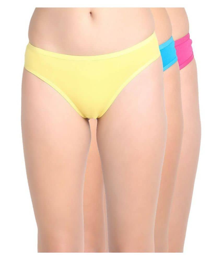 Leading Lady Pack of 3 Cotton Women's Briefs ( Multi Color )