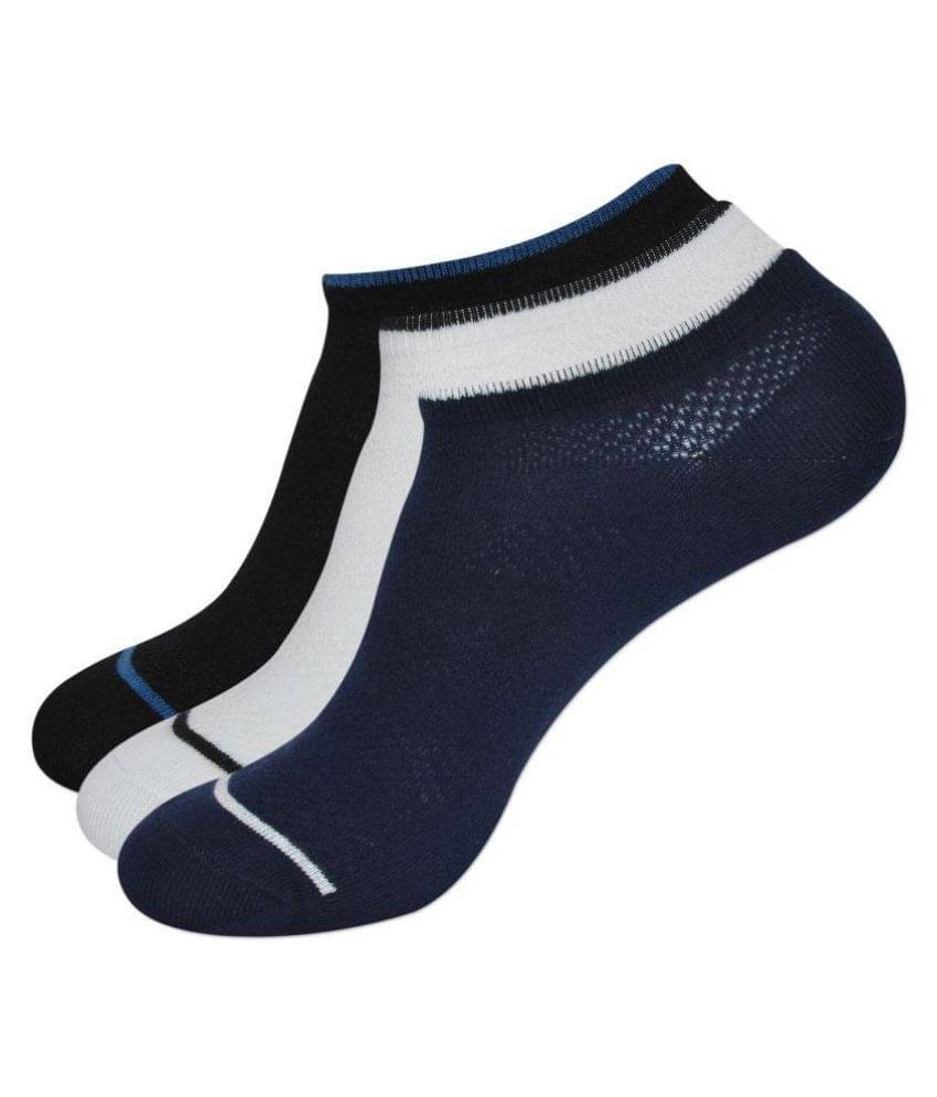 Balenzia - Cotton Men's Solid Multicolor Low Cut Socks ( Pack of 3 ) Balenzia - Cotton Men's Solid Multicolor Low Cut Socks ( Pack of 3 )