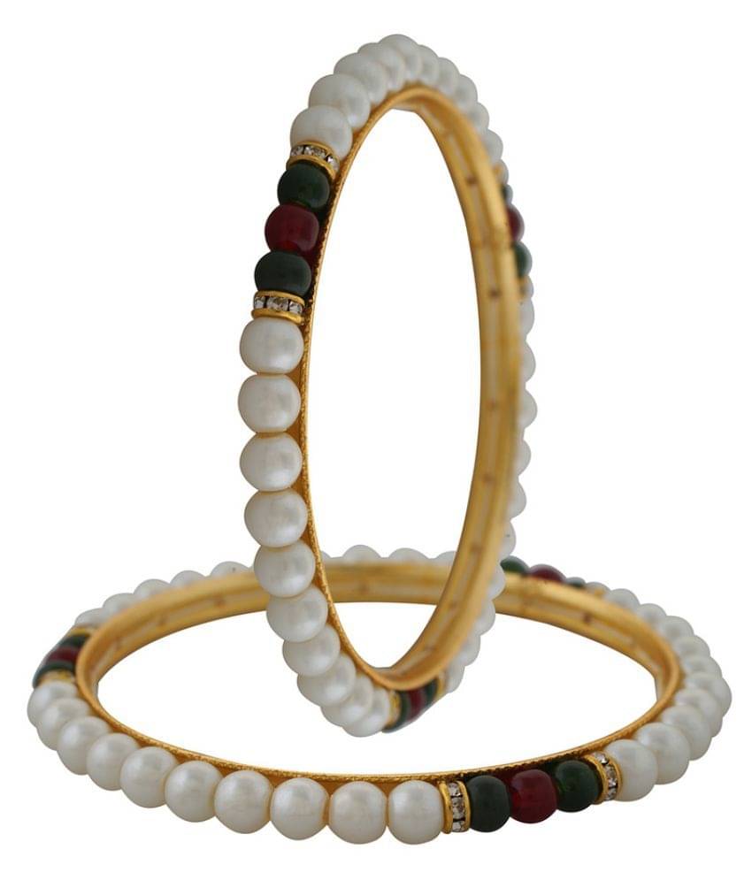 VishakaPearlsAndJewellers Pearl Bangle Set VishakaPearlsAndJewellers Pearl Bangle Set