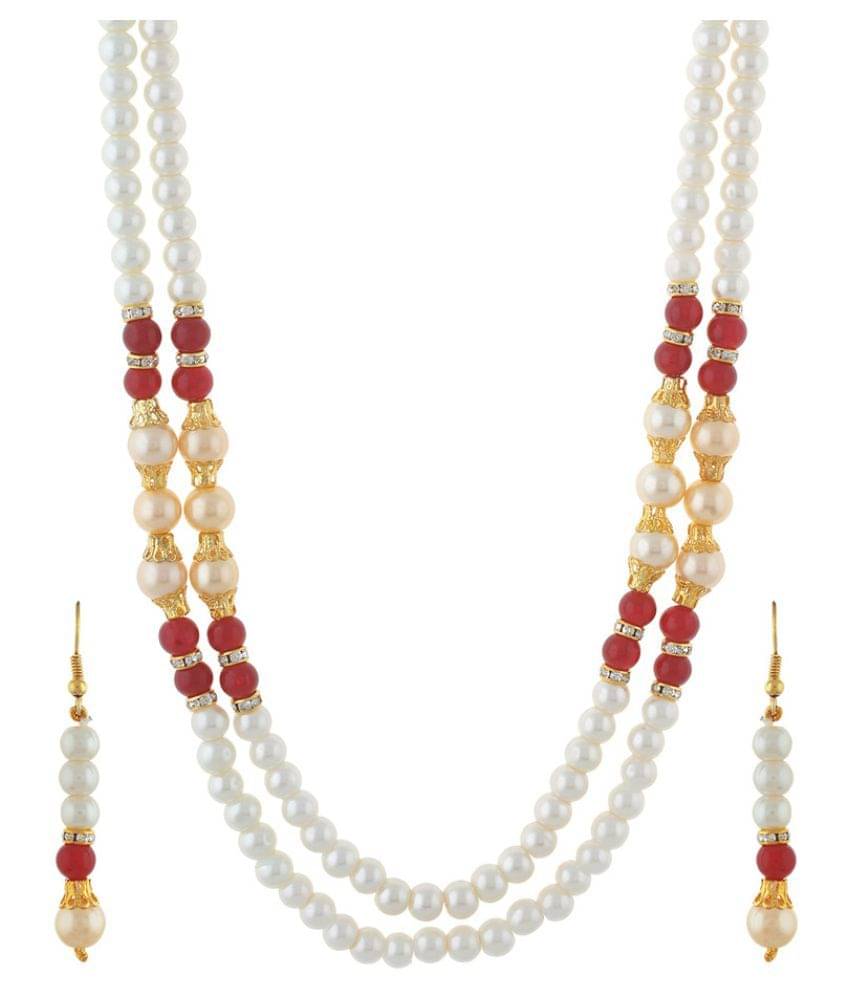 vishakapearlsandjewellers - Multicolor Alloy Necklace Set ( Pack of 1 ) vishakapearlsandjewellers - Multicolor Alloy Necklace Set ( Pack of 1 )