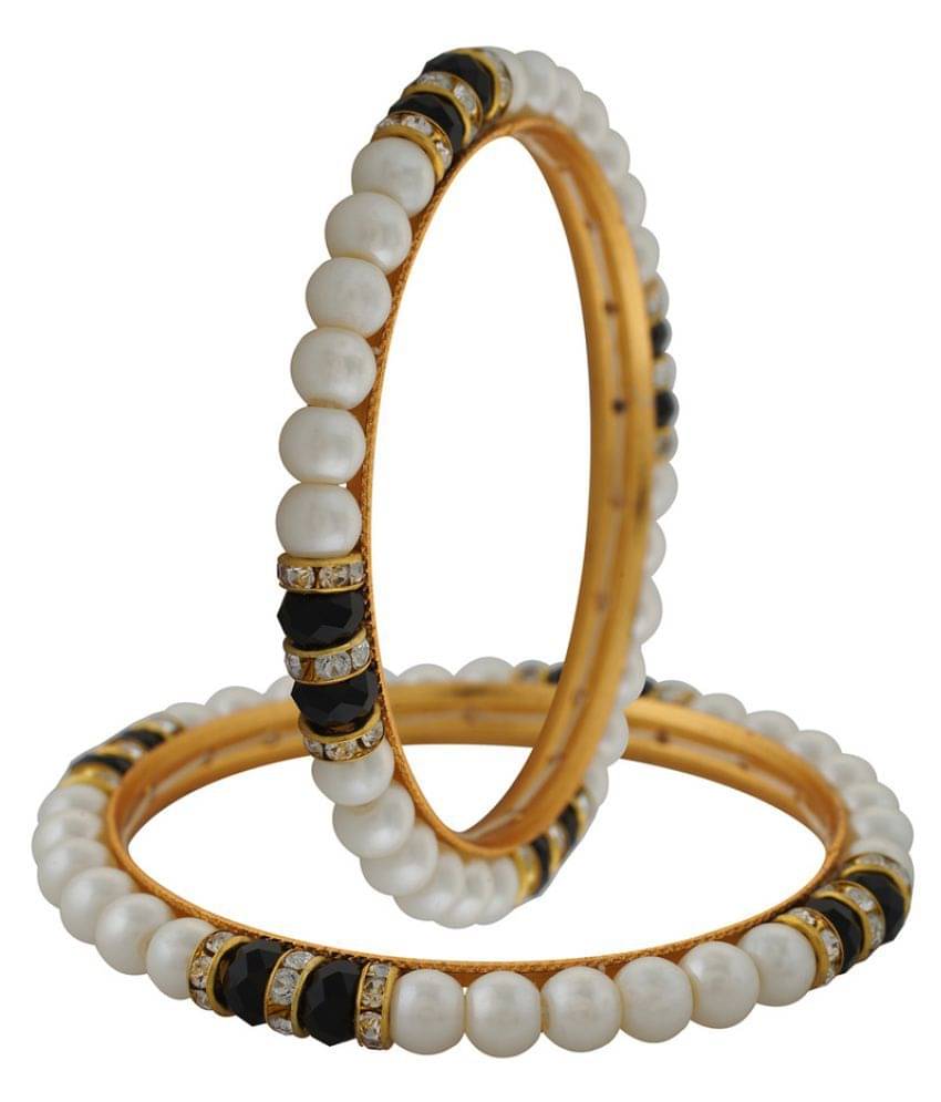     			Vishakapearlsandjewellers Multicolour Pearl Bangle Set