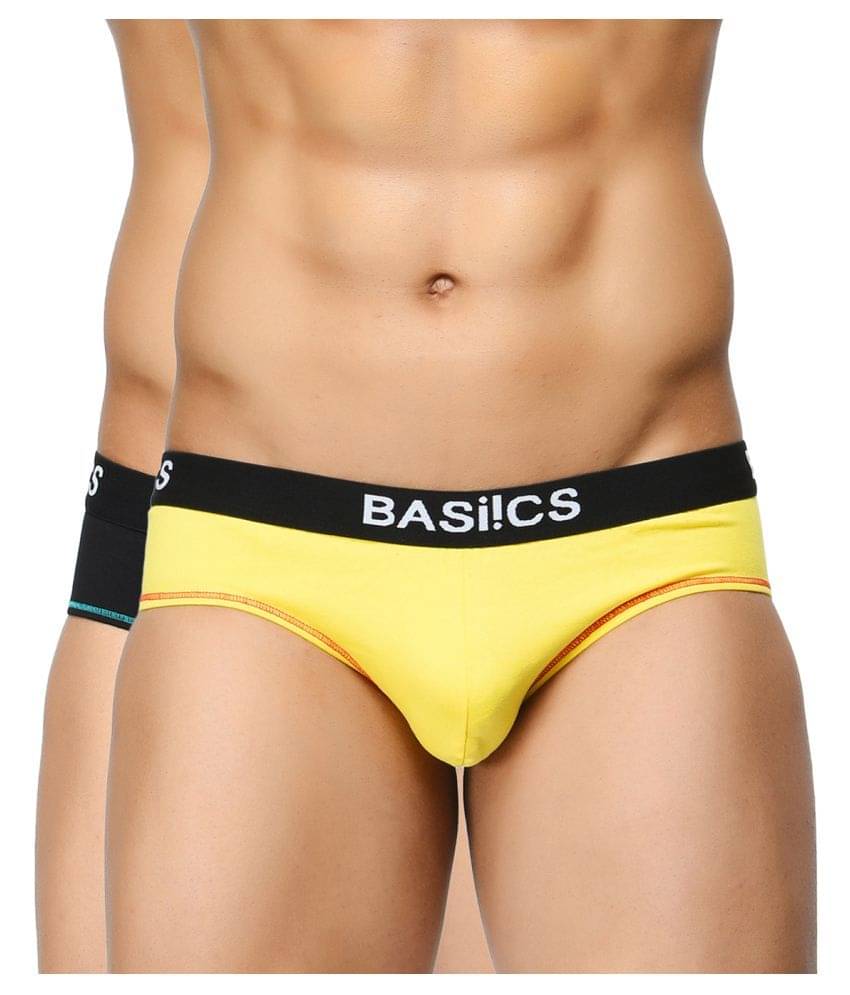 BASIICS By La Intimo Pack of 2 Cotton Briefs For Men's ( Multi ) BASIICS By La Intimo Pack of 2 Cotton Briefs For Men's ( Multi )