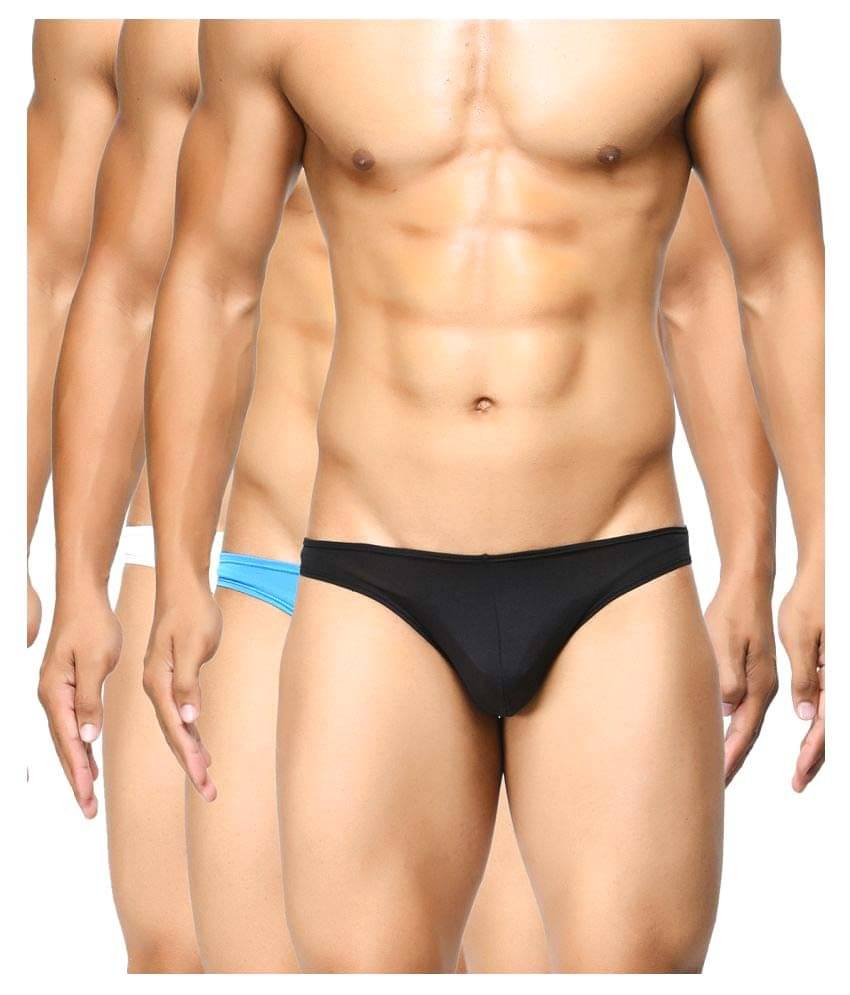 BASIICS By La Intimo Pack of 3 Polyester Thongs For Men's ( Multicolor ) BASIICS By La Intimo Pack of 3 Polyester Thongs For Men's ( Multicolor )