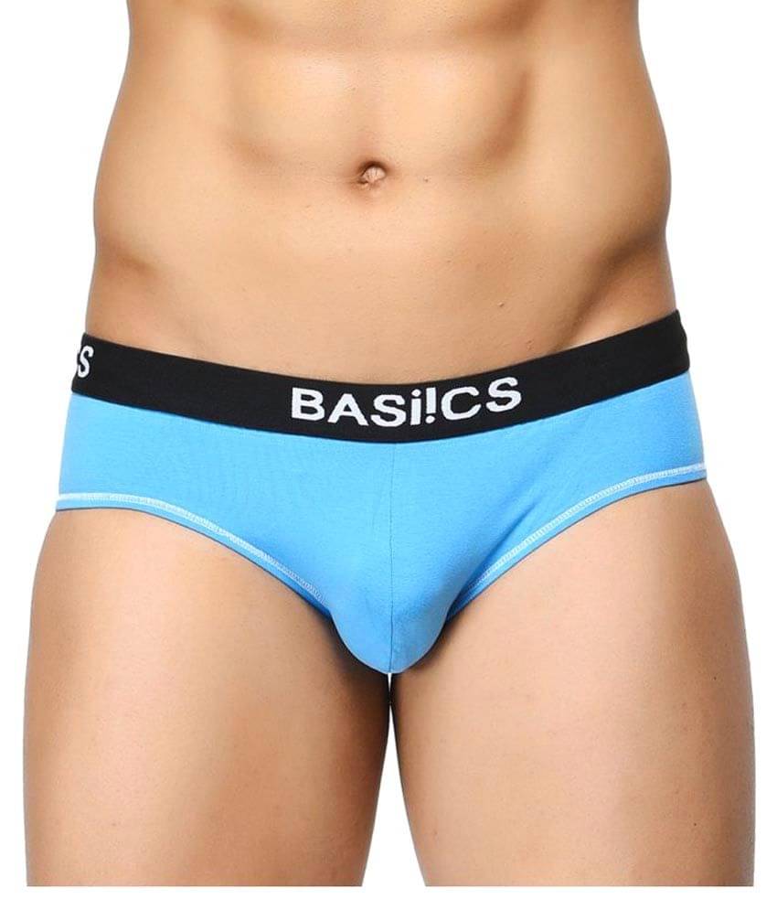 BASIICS By La Intimo Pack of 1 Cotton Briefs For Men's ( Blue ) BASIICS By La Intimo Pack of 1 Cotton Briefs For Men's ( Blue )