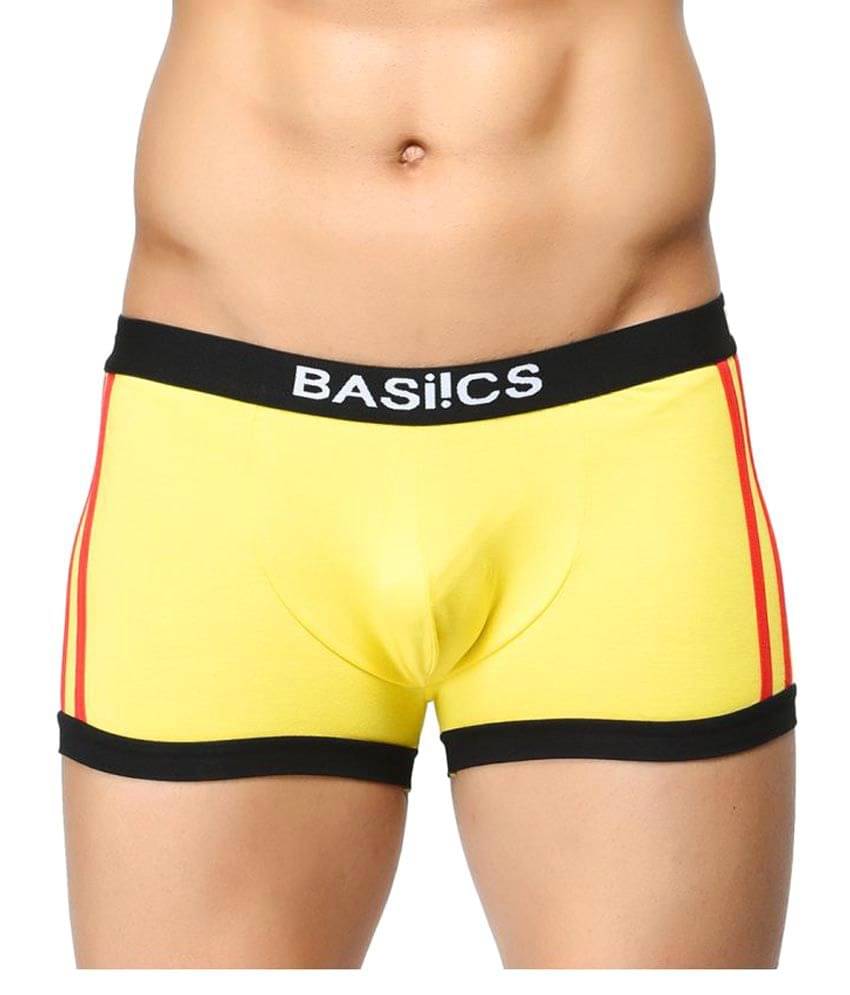 BASIICS By La Intimo Pack of 1 Cotton Trunks For Men's ( Yellow ) BASIICS By La Intimo Pack of 1 Cotton Trunks For Men's ( Yellow )