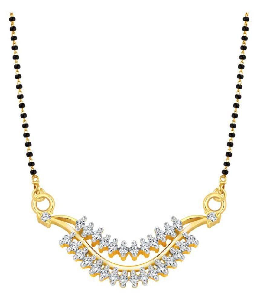 Vighnaharta Gold and Rhodium Plated Mangalsutra     			Vighnaharta Gold and Rhodium Plated Mangalsutra