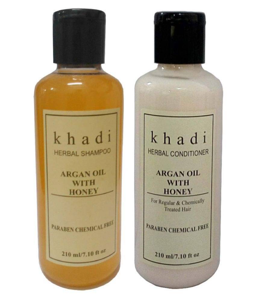 Khadi Herbal Argan oil shampoo & Conditioner combo Deep Conditioner 420 ml Pack of 2 Khadi Herbal Argan oil shampoo & Conditioner combo Deep Conditioner 420 ml Pack of 2