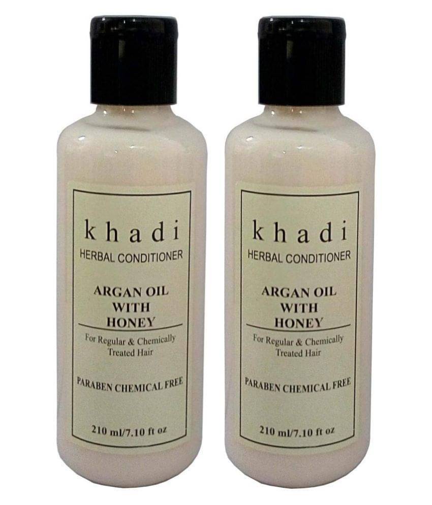     			Khadi Argan oil with honey Conditioner (Paraben Chemical Free) 210 ml Pack of 2