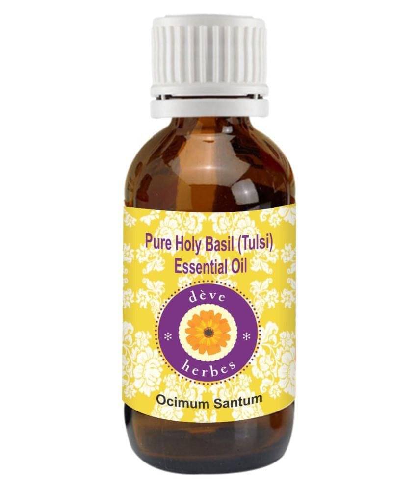 Deve Herbes Pure Holy Basil (Tulsi) Essential Oil 10Ml - (Ocimum Santum) Deve Herbes Pure Holy Basil (Tulsi) Essential Oil 10Ml - (Ocimum Santum)