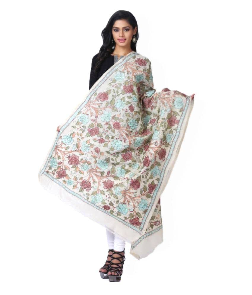 Multicoloured Kantha Work Dupatta 2 main image 1