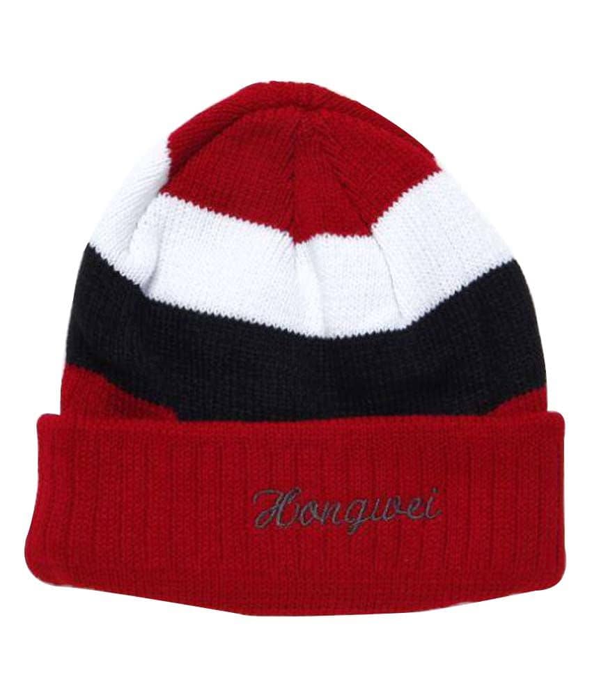Bizarro Red Striped Wool Caps