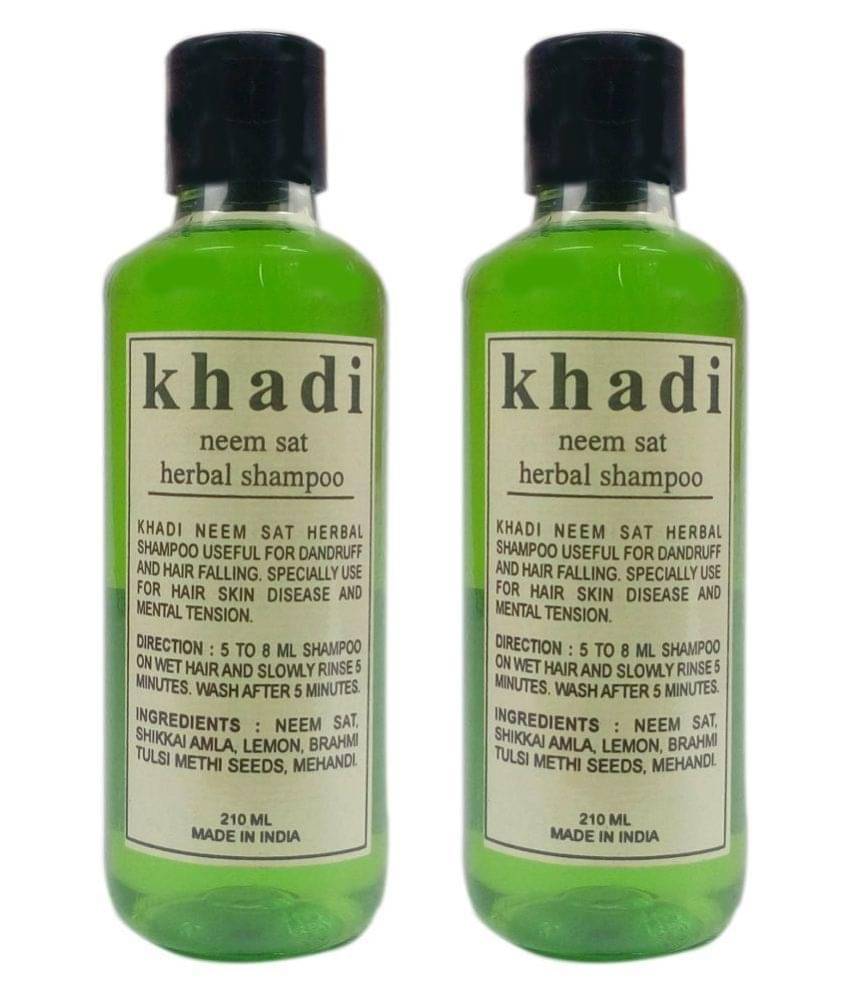    			Khadi Herbal Neem Sat Shampoo 210 ml Pack of 2