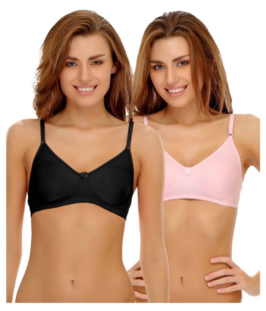 Clovia Poly Cotton T-Shirt/ Seamless Bra - Pack of 2 Clovia Poly Cotton T-Shirt/ Seamless Bra - Pack of 2