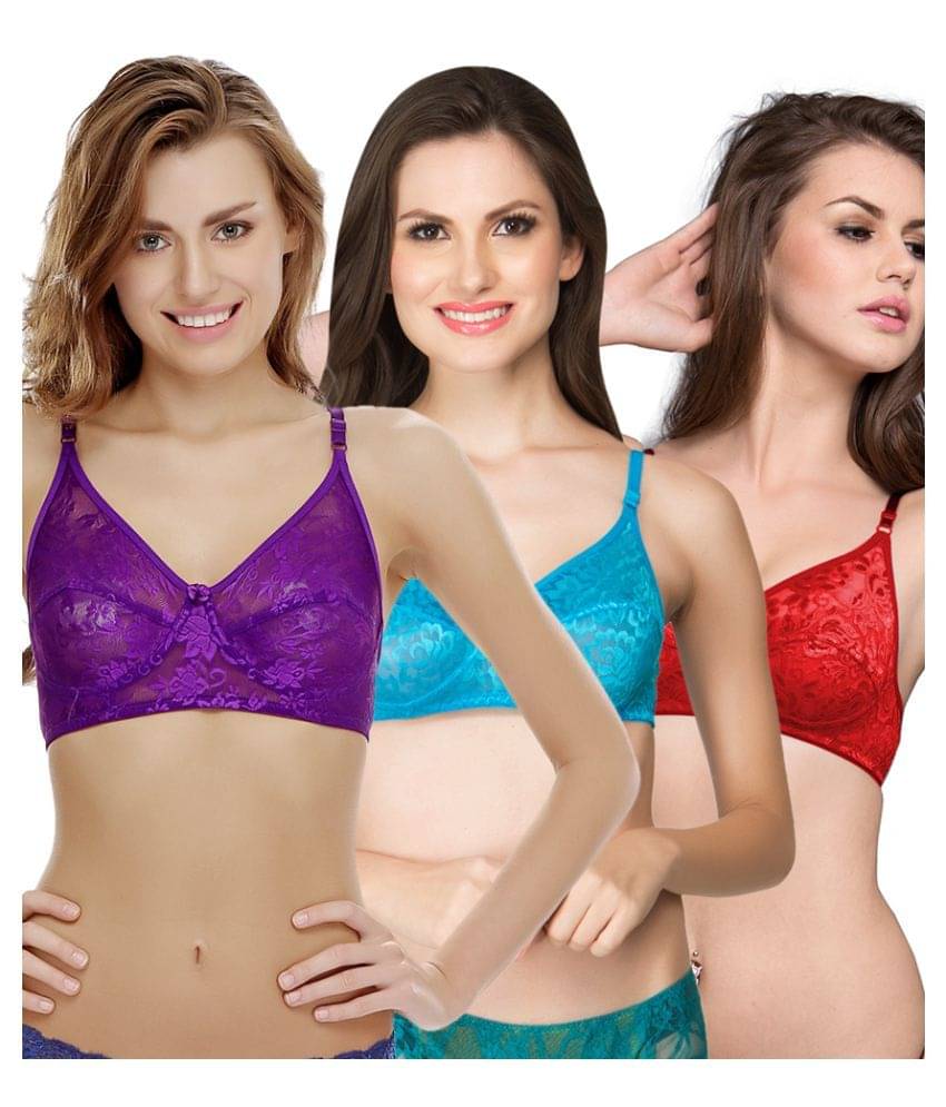Clovia Lace T-Shirt/ Seamless Bra     			Clovia Lace T-Shirt/ Seamless Bra