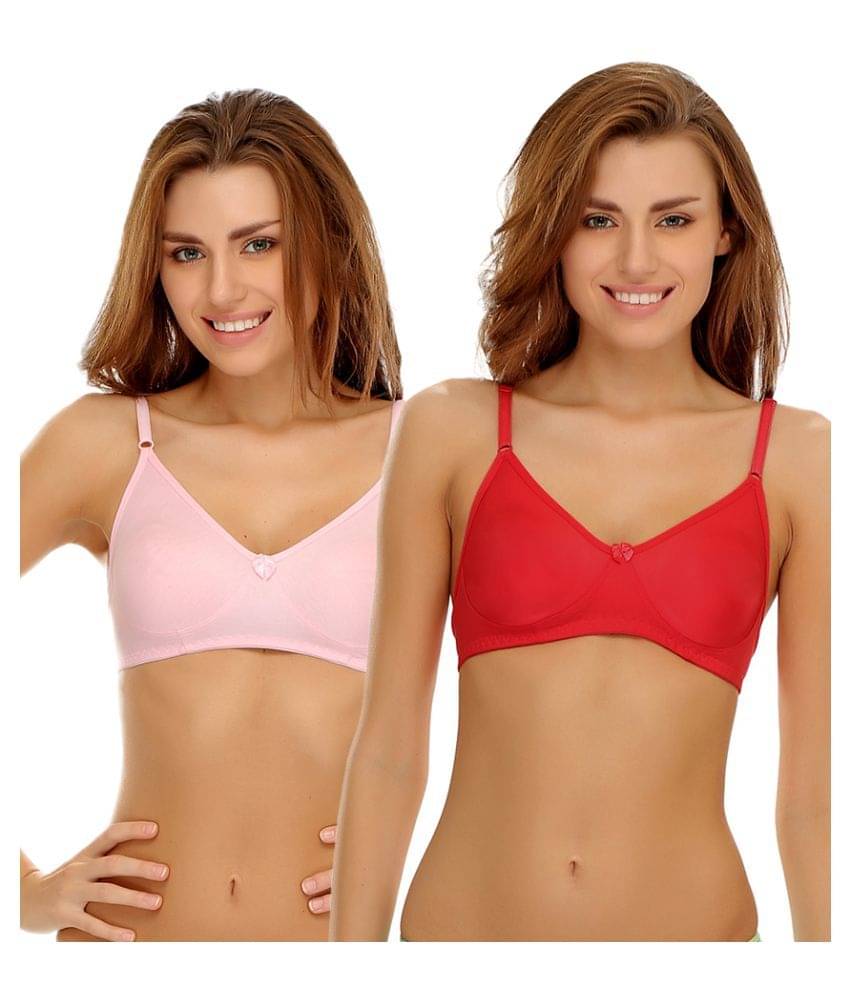 Clovia Poly Cotton T-Shirt/ Seamless Bra Clovia Poly Cotton T-Shirt/ Seamless Bra