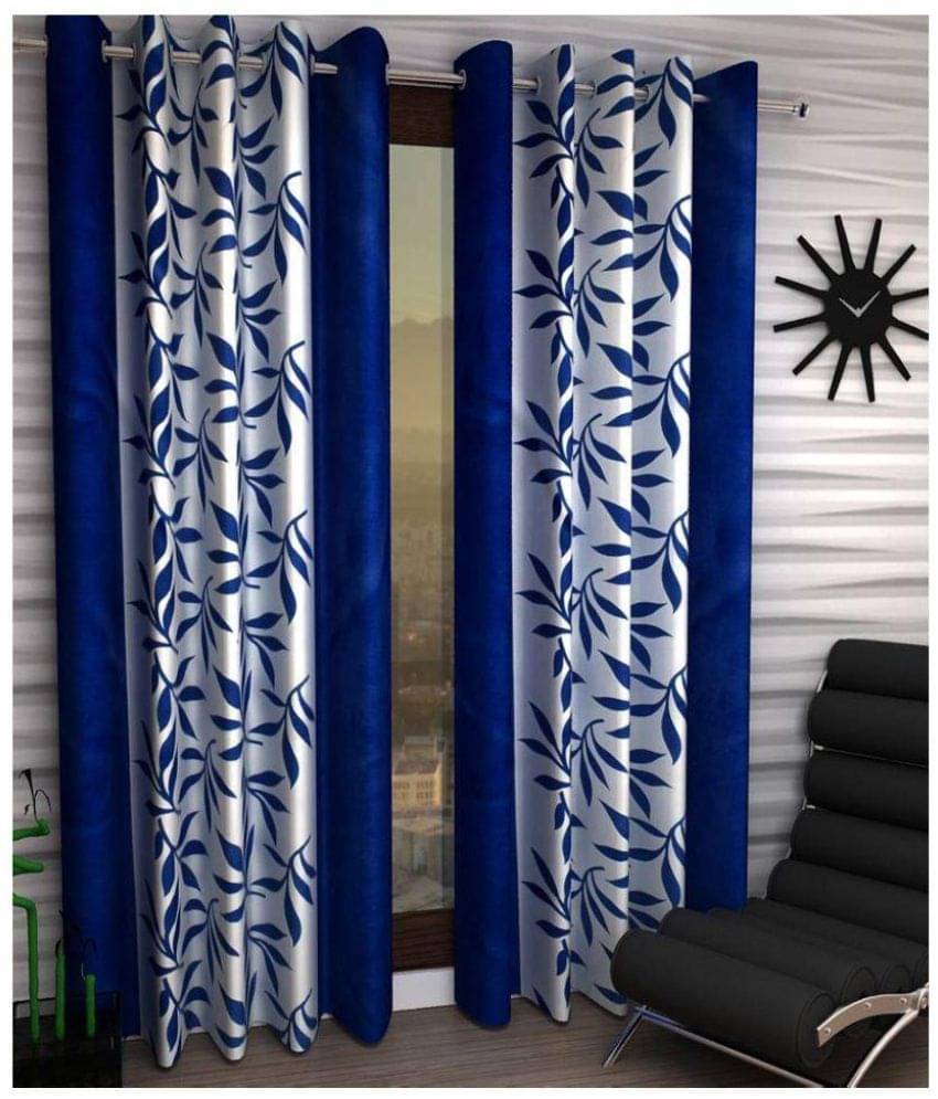 Tanishka Fabs Transparent Curtain 5 ft ( Pack of 2 ) - Multi Color Tanishka Fabs Transparent Curtain 5 ft ( Pack of 2 ) - Multi Color