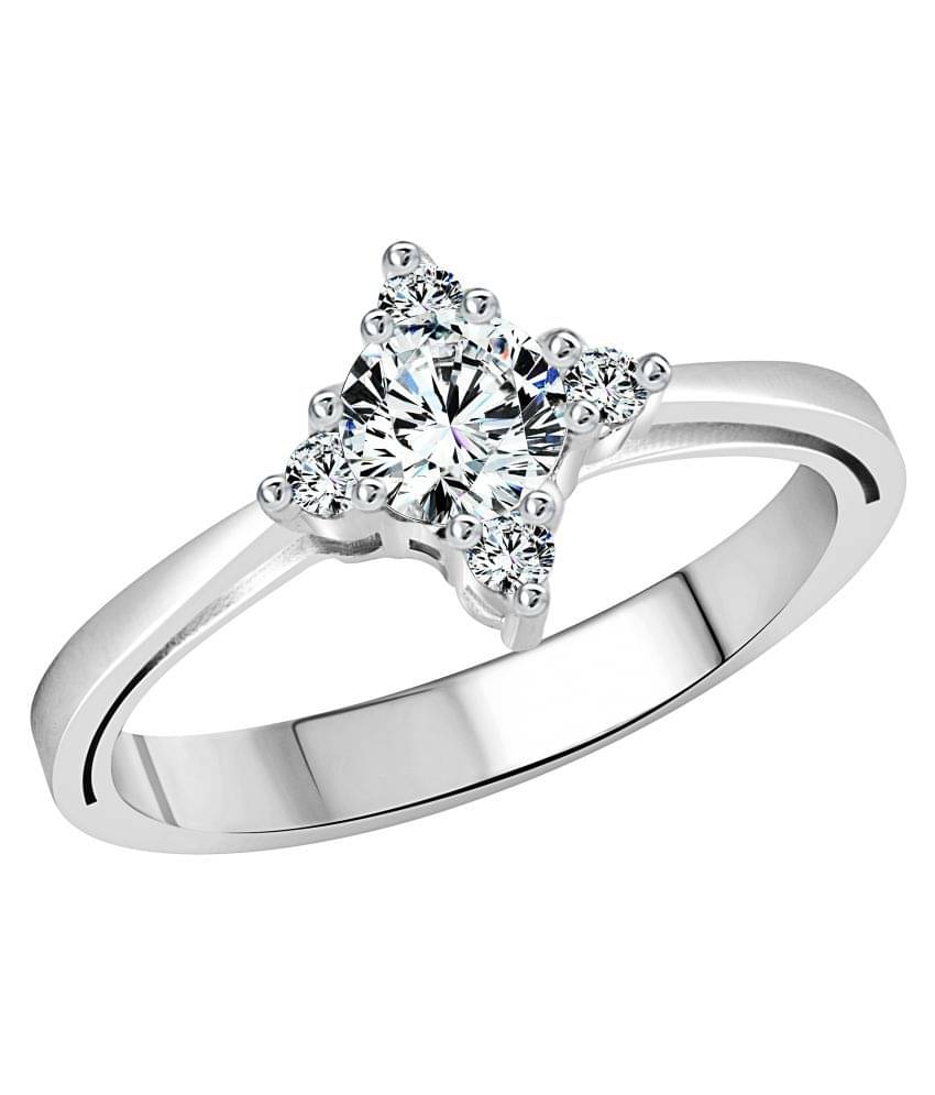     			Vighnaharta Rhodium Plated Silver Alloy Rings