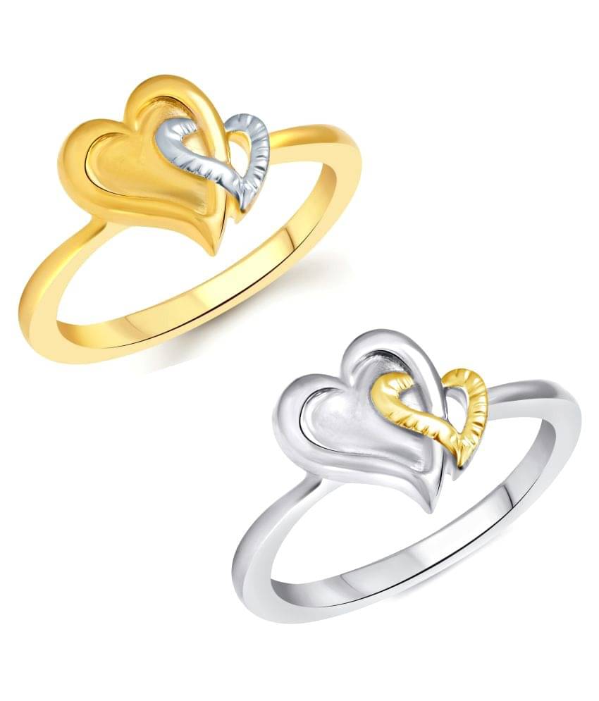     			Vighnaharta Multicolour Alloy Ring Combo - Pack of 2