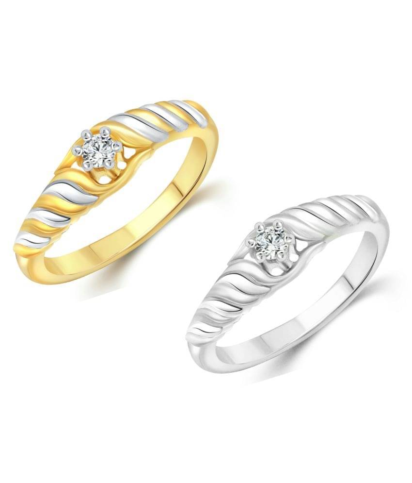     			Vighnaharta Multicolour Alloy Rings - Pack of 2
