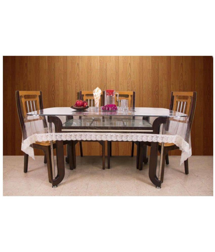 Casa Furnishing 6 Seater Transparent PVC Single Table Covers