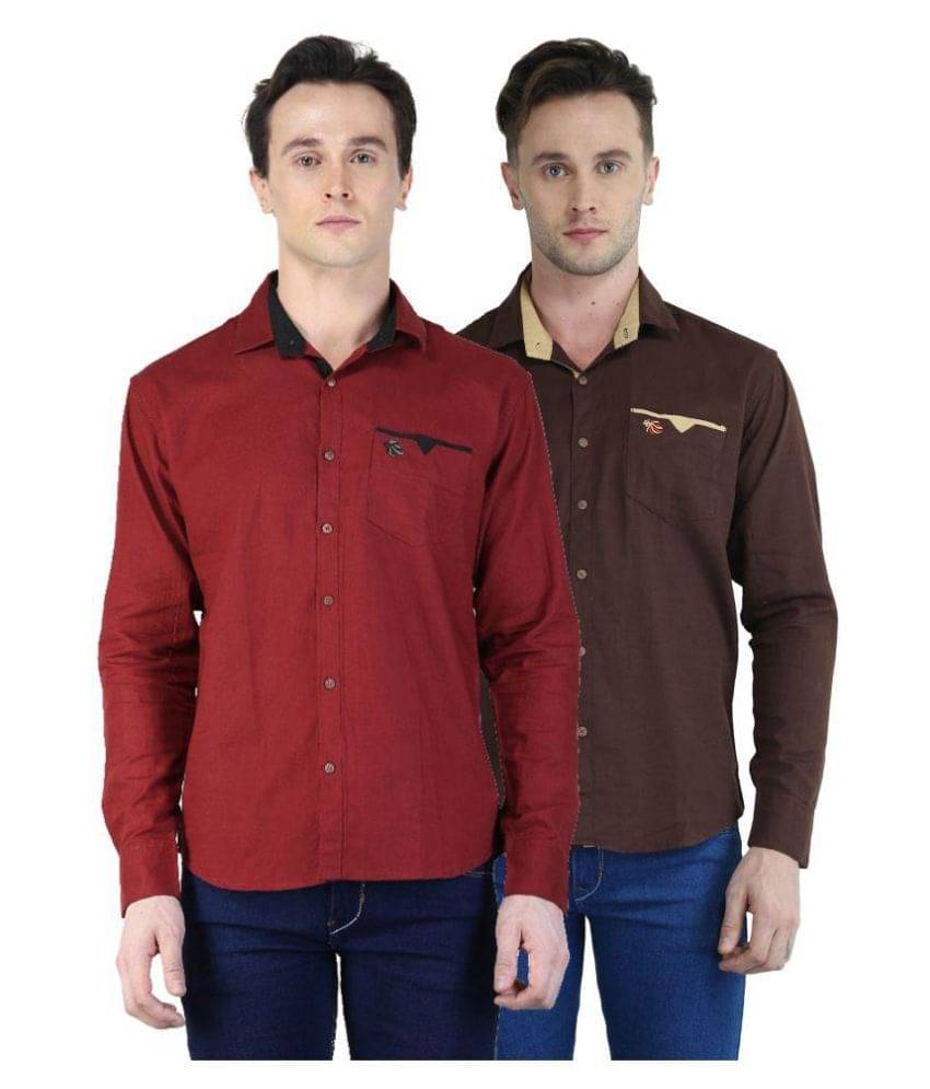 British Terminal Multi Casuals Slim Fit Shirt Pack of 2 British Terminal Multi Casuals Slim Fit Shirt Pack of 2