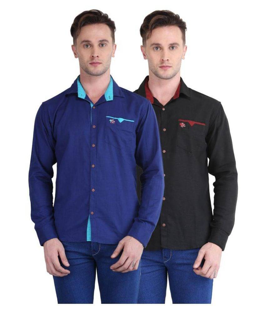 British Terminal Multi Casuals Slim Fit Shirt Pack of 2 British Terminal Multi Casuals Slim Fit Shirt Pack of 2