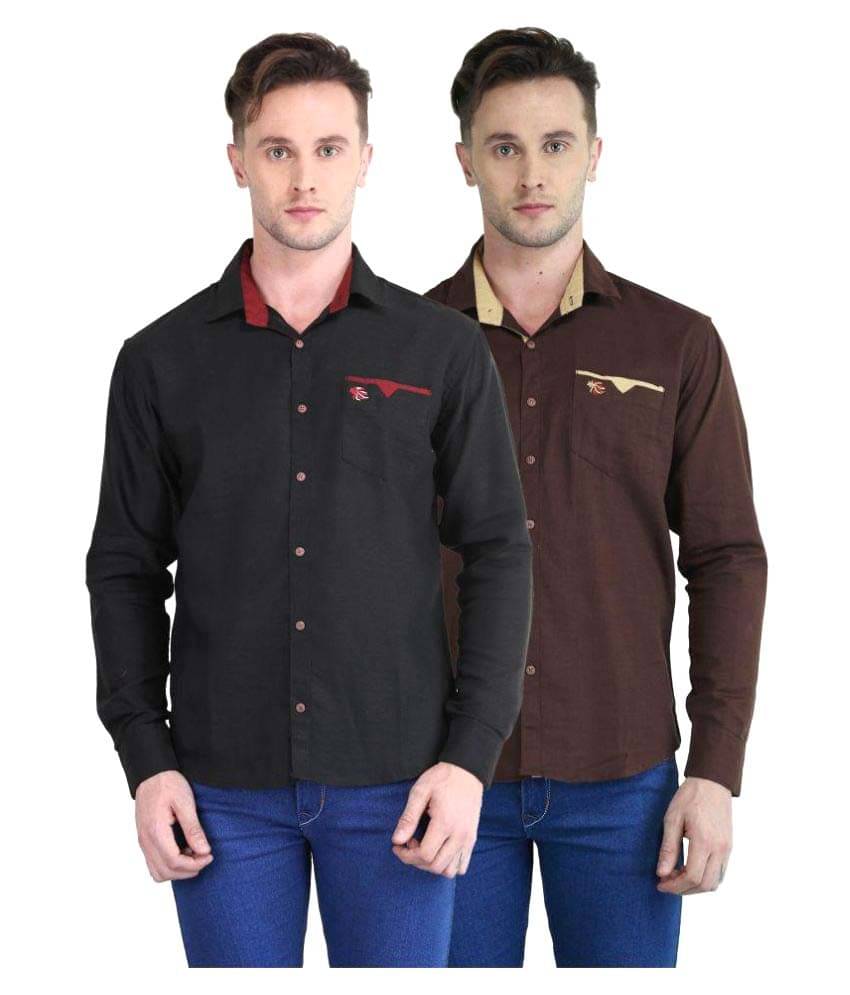 British Terminal Multi Casuals Slim Fit Shirt Pack of 2 British Terminal Multi Casuals Slim Fit Shirt Pack of 2