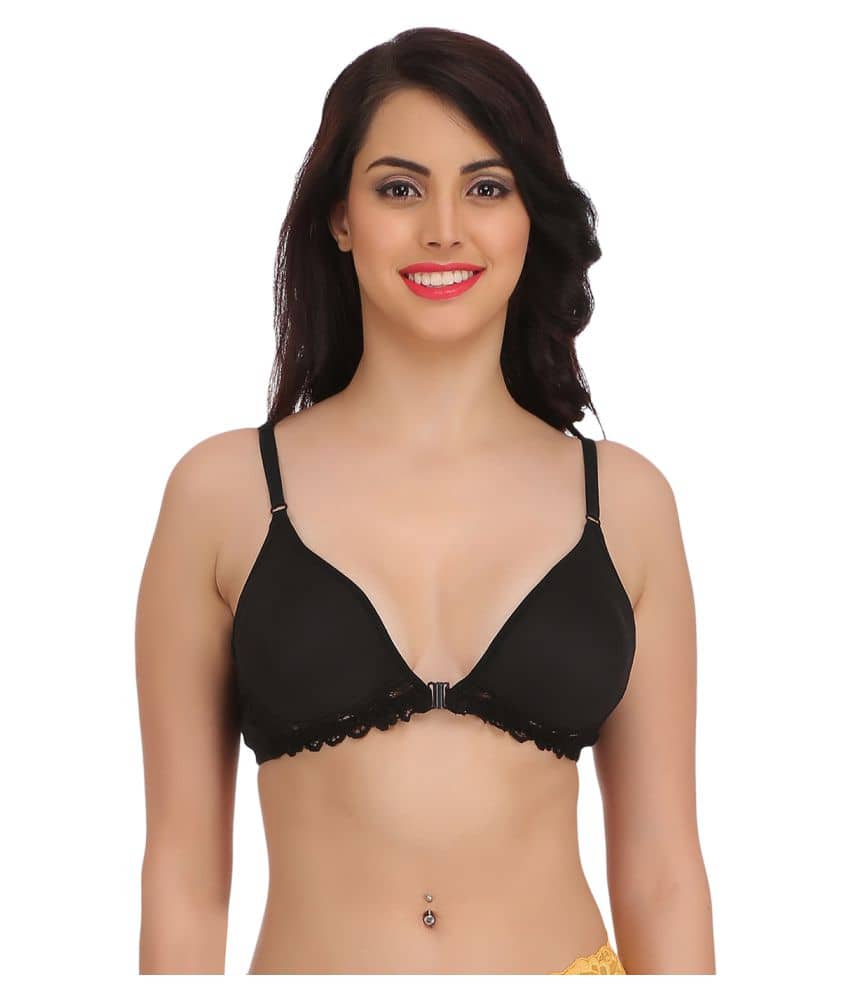 Clovia Poly Cotton Plunge Bra