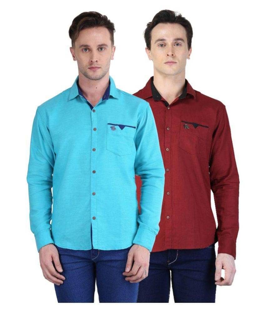 British Terminal Multi Casuals Slim Fit Shirt Pack of 2 British Terminal Multi Casuals Slim Fit Shirt Pack of 2