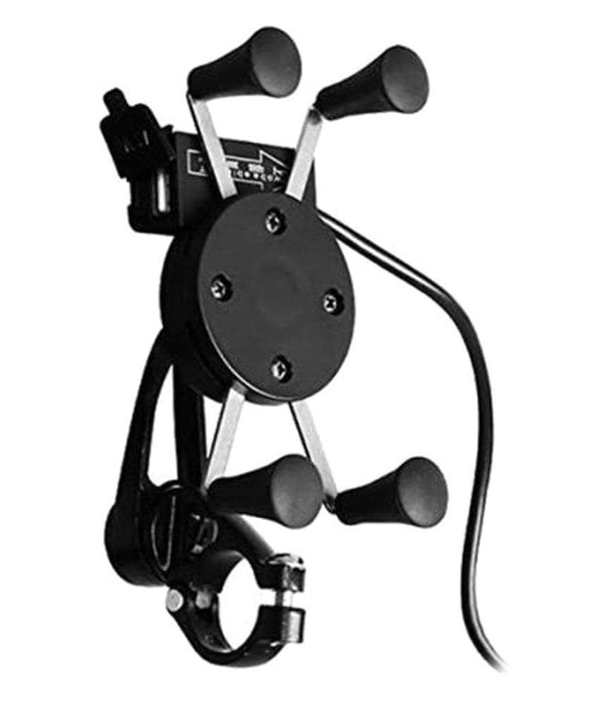 AutoStark Spider Bike Mobile Holder with USB Charger Mototrcycle Mobile Holder Bracket AutoStark Spider Bike Mobile Holder with USB Charger Mototrcycle Mobile Holder Bracket