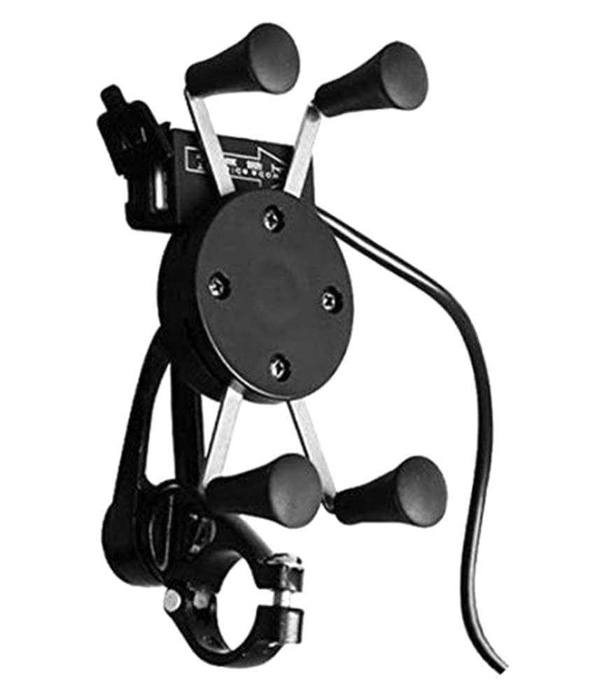     			AutoStark Spider Bike Mobile Holder with USB Charger Mototrcycle Mobile Holder Bracket