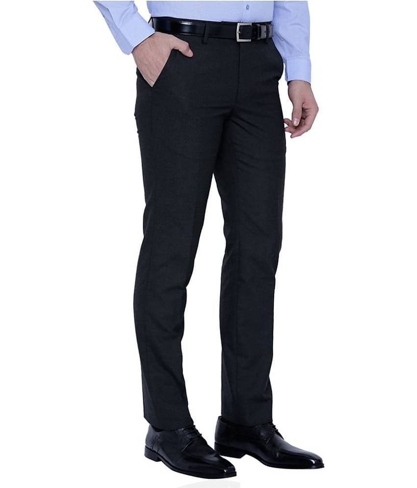 Black Coffee Black Regular Flat Trousers
