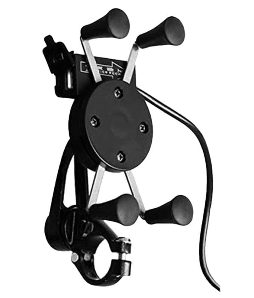 AutoStark Spider Bike Mobile Holder with USB Charger Mototrcycle Mobile Holder Bracket     			AutoStark Spider Bike Mobile Holder with USB Charger Mototrcycle Mobile Holder Bracket