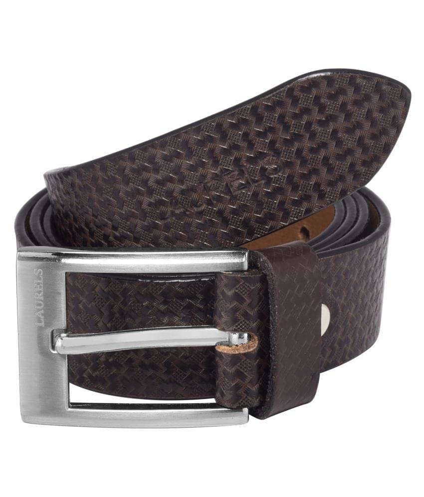     			Laurels Brown Leather Casual Belts