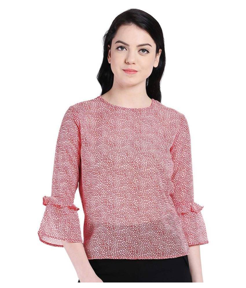 Style Quotient by NOI Women's Georgette Regular Top ( Red ) Style Quotient by NOI Women's Georgette Regular Top ( Red )