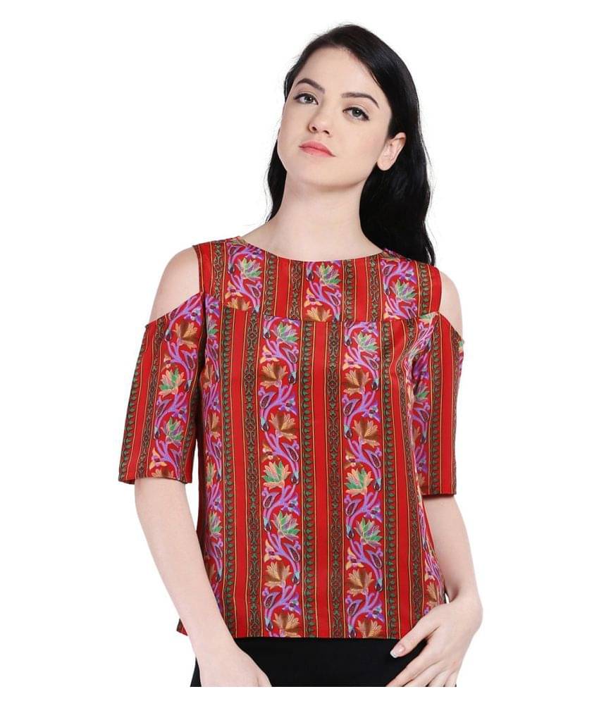     			Style Quotient by NOI Women's Crepe Regular Top ( Red )