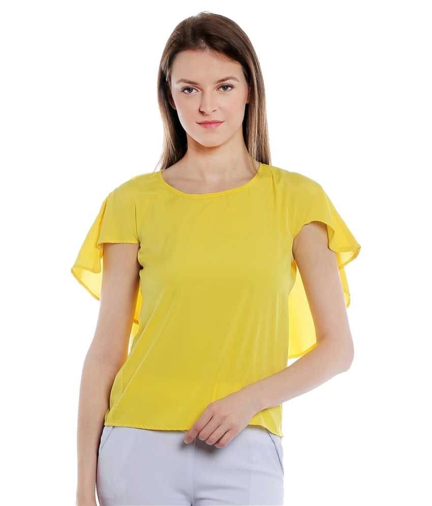     			Style Quotient by NOI Women's Crepe Regular Top ( Yellow )
