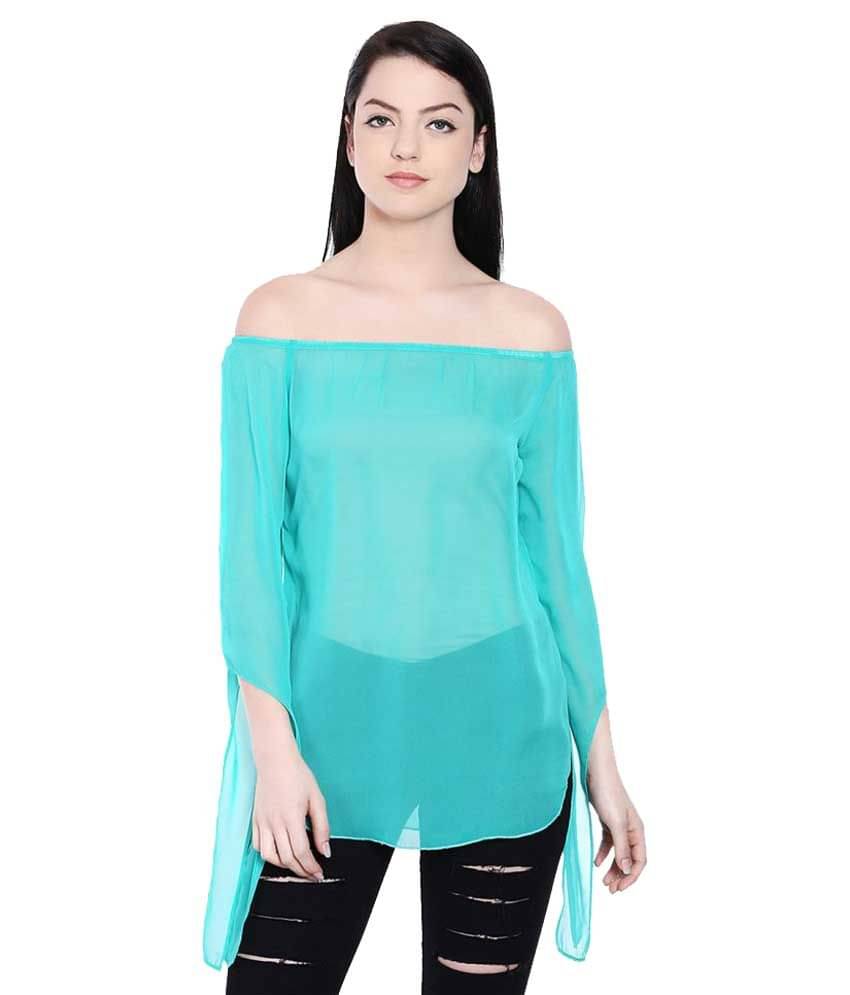 Style Quotient by NOI Women's Georgette Tunic ( Green ) Style Quotient by NOI Women's Georgette Tunic ( Green )