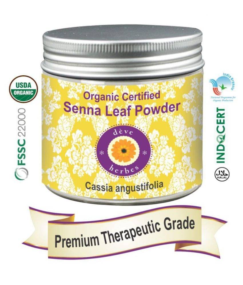 Deve Herbes Organic Certified Senna Leaf Powder (Cassia angustifolia) 200 gm Deve Herbes Organic Certified Senna Leaf Powder (Cassia angustifolia) 200 gm