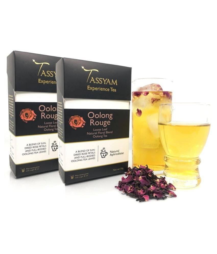 Tassyam Oolong Rouge Rose Blend Oolong Tea Loose Leaf 100 gm Pack of 2 Tassyam Oolong Rouge Rose Blend Oolong Tea Loose Leaf 100 gm Pack of 2
