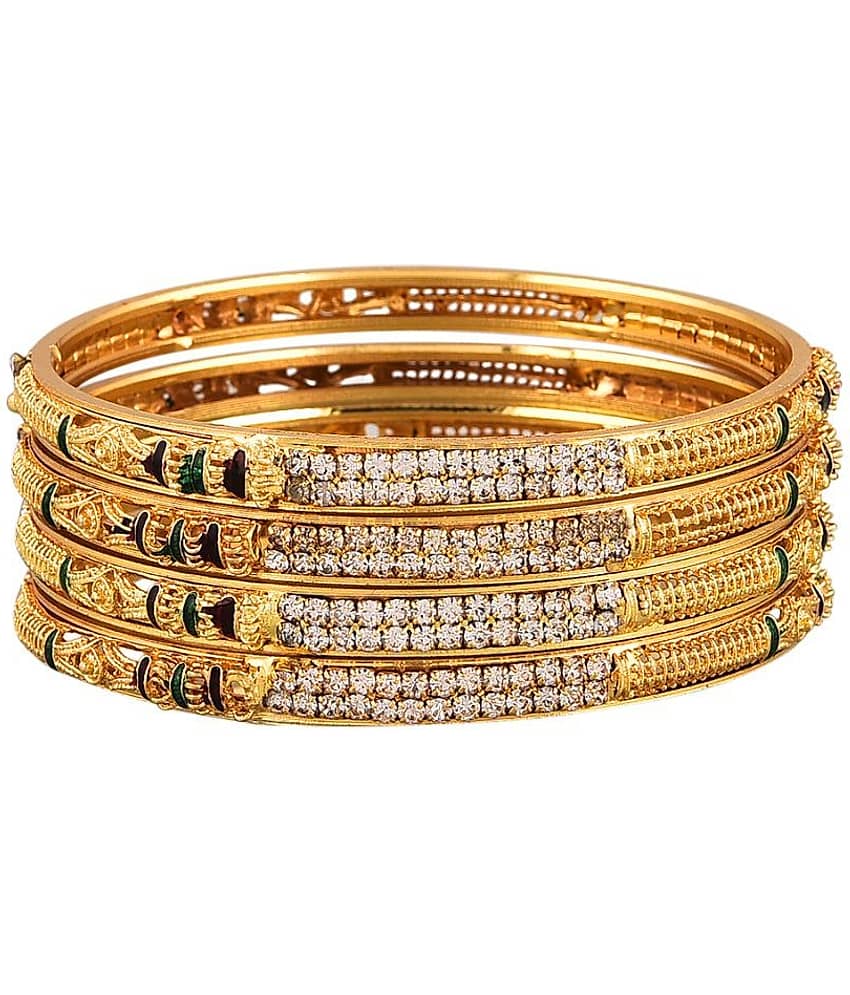 Zeneme Best Selleing Gold Plated Brass Bangles Jewellery For Women / Girls (2.4) - Bangles & Bracelets | Buy online on ZillyBuy